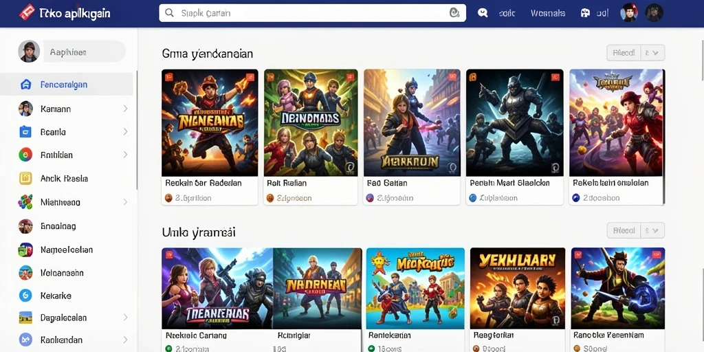 Tampilan antarmuka permainan yang menarik.