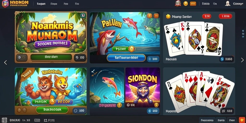 Tampilan awal game yang menarik dan user-friendly.