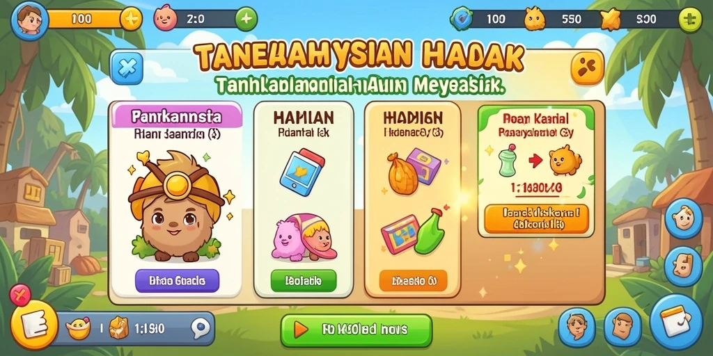 Tampilan awal game yang menarik dan user-friendly.