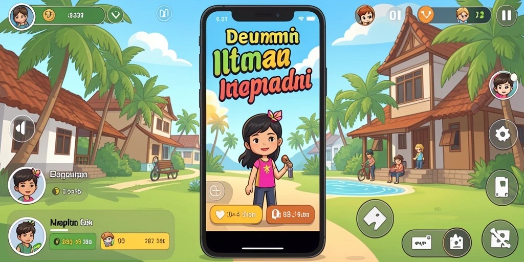 Tangkapan layar menampilkan petualangan seru di salju.
